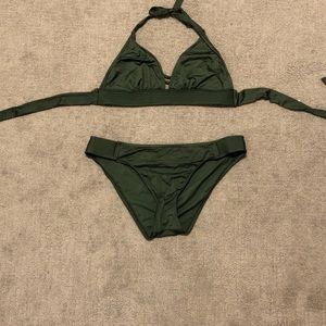 Green Triangle Bikini Set